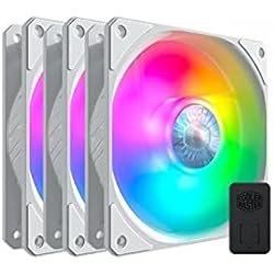Mejor Ventilador 120Mm Cooler Master SickleFlow 120 ARGB Edición Blanca 3 en 1 Ventiladores de Caja, 3x120mm, Incluye Controlador, Compatible Placa Base ARGB, Aspas Air Balance Blancas, 62 CFM, 2.5 mmH2O, 8 a 27 dBA, ARGB