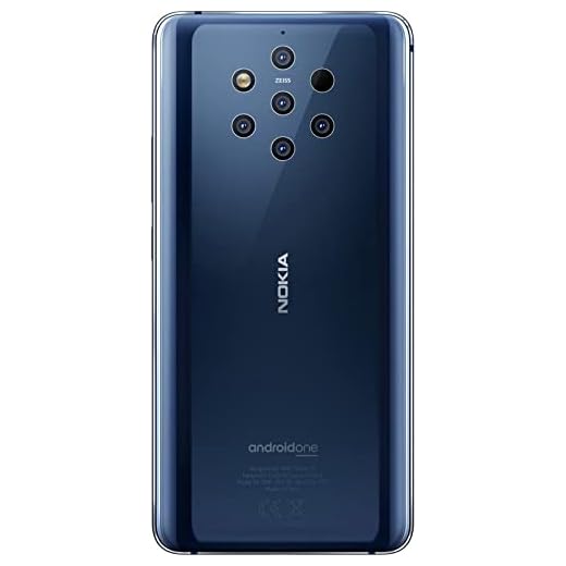 Nokia 9 PureView Dual SIM Smartphone – deutsche Ware (15,21 cm (5,99 Zoll) QHD + pOLED Display, 128 GB ROM, 6 GB RAM, Android 9 Pie) blau, Exklusive Amazon Edition inkl. 12 V KFZ Adapter