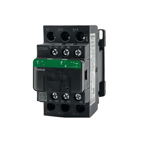 Contacteur AC LC1D25 24V tripolaire noir pour stopper les pannes de moteur