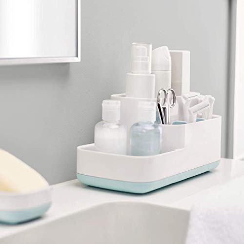 Image of PAXCOO Toothbrush Holder,Bathroom Organizer Countertop,Bathroom Tray Caddy,Multi-Functional 5 Compartments Storage for Kitchen Counter,Vanity Organize,Detachable Bottom Easy to Clean,Toothbrush Holder