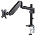 EleTab Monitor Arm Desk Mount - Premium Aluminum Single Monitor Stand Gas Spring Articulating Full Motion Computer VESA Mount, Extra Height Adjustable with Extension Pole | Holds Screen up to 17.6 lbs