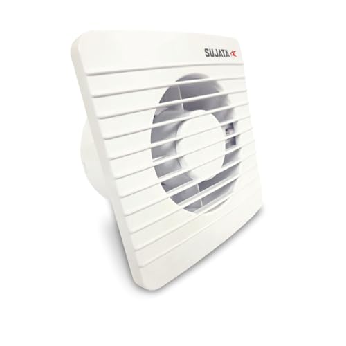 Image of Sujata 4 Inch Premium Exhaust Fan for Kitchen, Bathroom & Office | 2 Years Warranty | 100MM High Speed Exhaust Fan | 2600 RPM | 100% Copper Winding Motor | Strong Air Suction (APB207 - White)