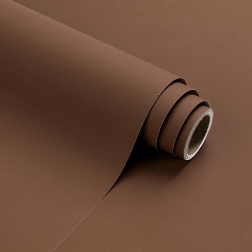 WRAPAHOLIC Kraft Chocolate Brown Wrapping Paper Roll - Mini Roll - 17 Inch x 33 Feet - Solid Color Chocolate Wrapping Paper Perfect for Birthday Wedding Baby Shower Christmas