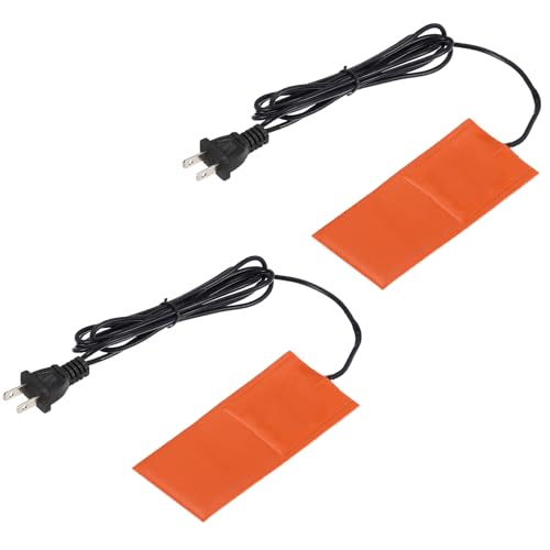 MECCANIXITY 2Pcs Silicone Heating Pads, 220V 75W Car Engine Block Oil Pan Heater Heater Strip for Constant Temperature 127mm x 50.4mm