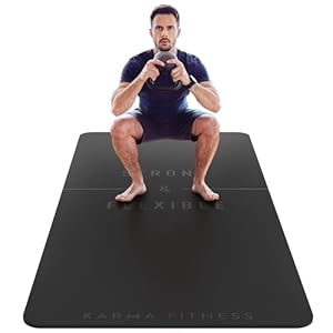 Large Exercise Mat – Extra Wide & Extra Thick Yoga Mat for Men & Women (183cm x 80cm x 10mm) – TPE Fitness Non Slip Gym Mat for Home HIIT Workouts, Pilates, Gymnastics