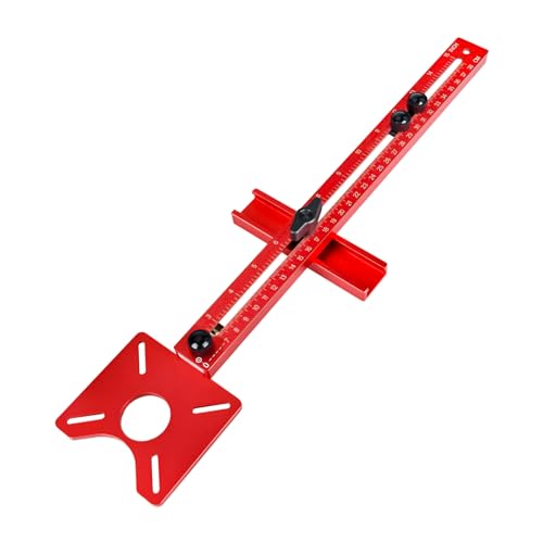 4 in 1 Router Fräsrillenhalterung, Aluminiumlegierung Router Tisch Einsatzplatte für Holzbearbeitung Einstellbare Schrankschablone Werkzeug Flip Board Trimming Machine (Metrische & Imperial Skala)