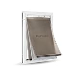 PetSafe Extreme Weather Aluminum Pet Door - Energy-Saving Thermal Barrier Pet Flap with Slide-in Door Locking & Secure Flap Cover - for Dogs Up to 100 Lb - Large