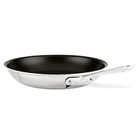 All-Clad 4112NSR2 Stainless Steel Tri-Ply Bonded Dishwasher Safe PFOA-Free Non-Stick Fry Pan/Cookware, 12-Inch, Silver