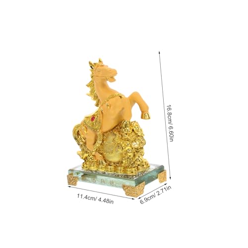 Statuette cheval Feng Shui compacte pour optimiser l'espace du bureau - 3