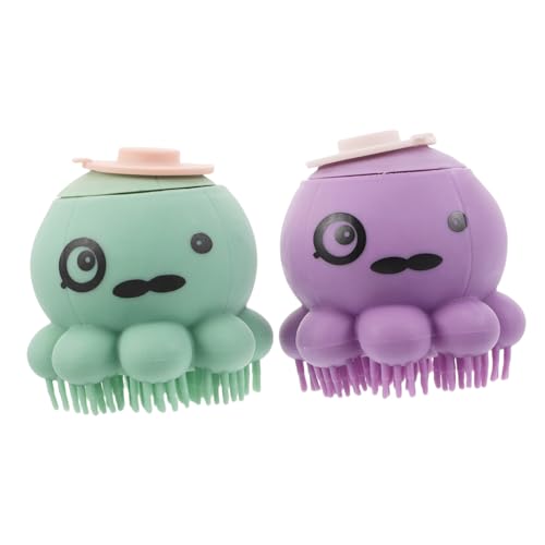Cepillo de baño para mascotas BESPORTBLE pack de 2 unidades con mango ergonómico para perros
