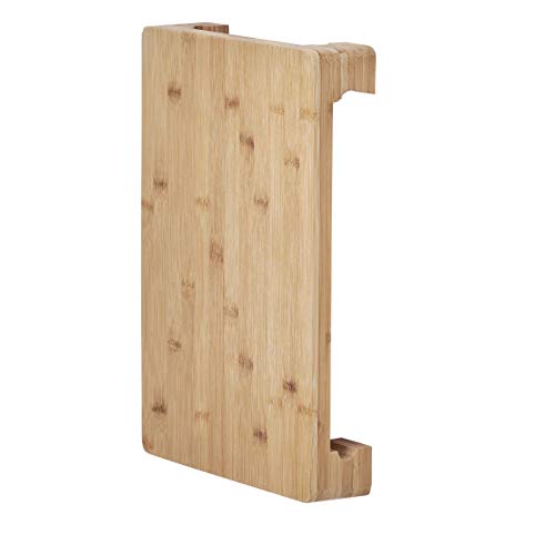 AMARE Schneidebrett aus Bambus, geeignet für Relingsysteme, 39,5 x 26,7 x 6,5 cm