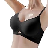 Reggiseno per Unire Il Seno Minimizer con Top Nero Autoadesivo Traspirante Multiposizione Raso 5b dei Estensione Danza Lunghi Alza Preformata Elasticizzato Serve Settima Giorni