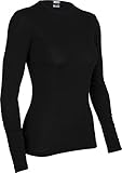 Icebreaker Merino 175 Women's Everyday Cold Weather Base Layer Thermal Long Sleeve Crewneck T-Shirt, Large, Black 1