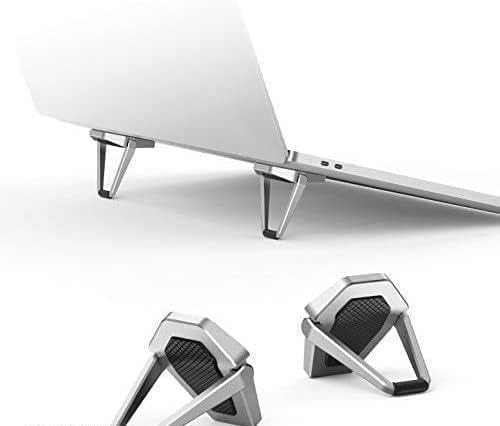 Swadhin Mini Portable Laptop Stand,Invisible Computer Stand |Ergonomic Foldable Aluminum Anti-Slip Portable Tabletop Laptop/Keyboard Riser Holder Compatible with All Laptop/Keyboard (2Pcs)