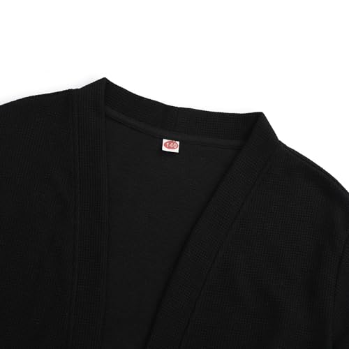 Image of Girls Open Front Cardigan Long Sleeve Casual Fall Winter Loose Knit Sweaters Coat with Pockets