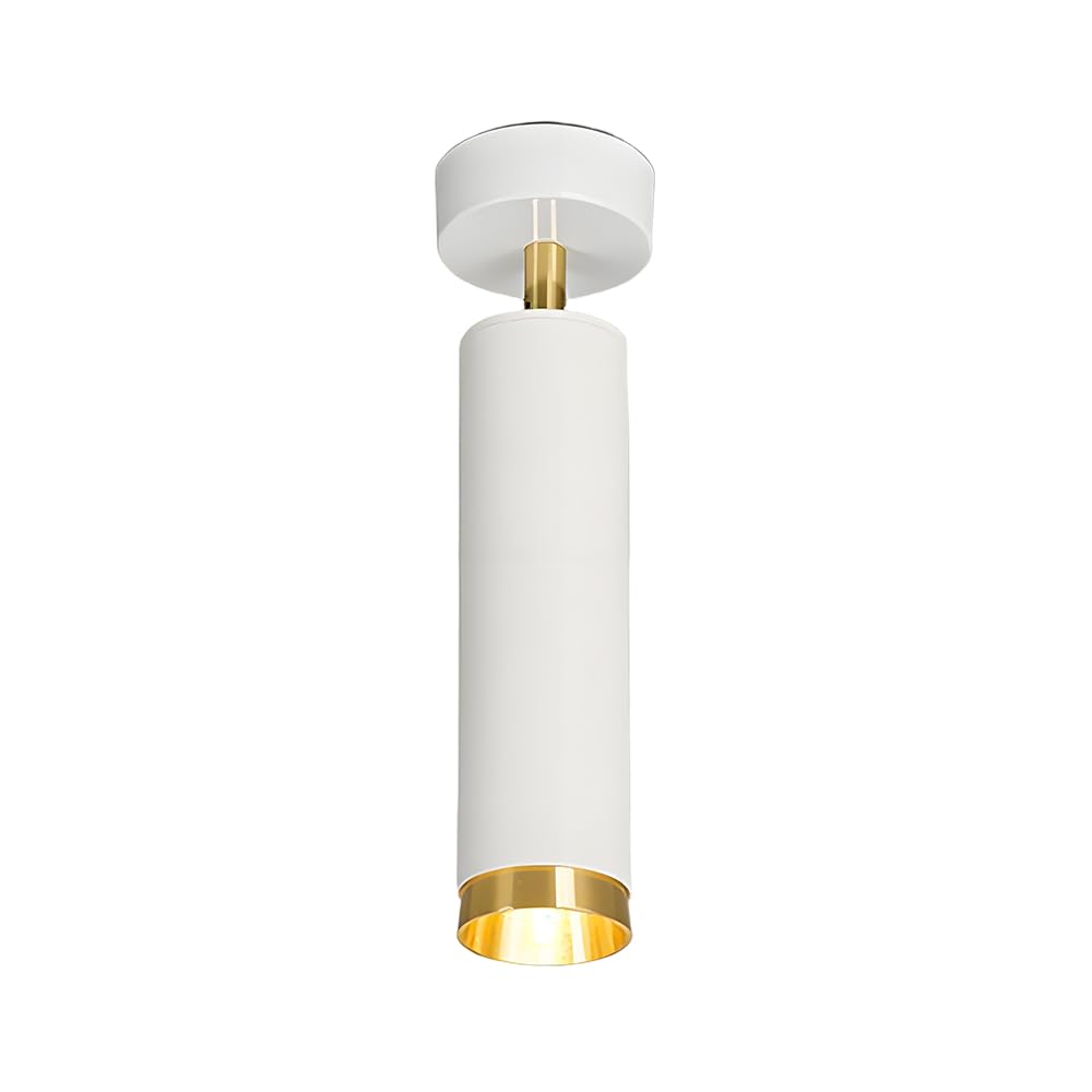 BHGFYXBS Metal Ceiling Spotlight Adjustable Spotlight Directional Spot Lights, Indoor Bright Accent Fixture Ceiling Light Fixtures For Hallway Porch, Gu10 Hardwired Modern Nordic,White-26cm