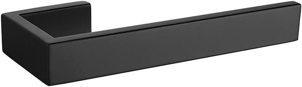 ZTBH Bathroom Hardware Sets Towel Bar, Towel Ring, Toilet Paper, Holder Robe Hook, Bathroom Hardware Set Bathroom Hardware Towel Set (Color : Black Paper Holder)