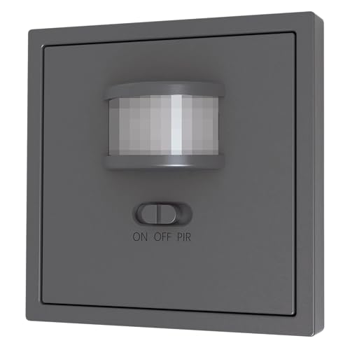 MC POWER Bewegungsmelder 160° Unterputz Wandmontage | Shallow | 9m Reichweite 230V LED Technik geeignet, ersetzt Lichtschalter, Schwarz