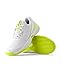 WILSON Women's Intrigue Pro Tennis Sneaker, White/Safety Yellow/Navy Blazer, 9