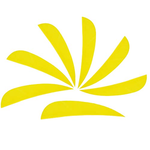 ZSHJG 50pcs Plume de Flèche Empennage de Flèche 3 Pouces Fletches Naturelles Aile Droite pour Les Flèches de Bricolage Arbalète Flèches de Carbone (Jaune) Cover