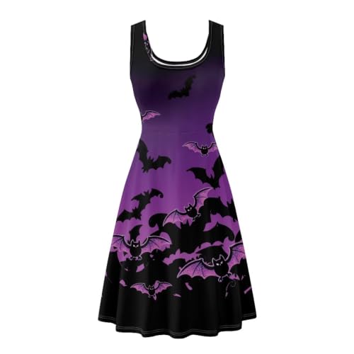 Image of Women Stylish Tank Dresses Sleeveless Round Neck Midi Casual Dress with Pocket for Summer