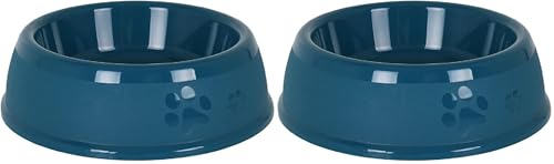 PARENCE.- Gamelle Ronde Classique pour Animaux de Companie - Bol de Nourriture ou Eau Standard - 19,5x5,8cm, Couleurs Aléatoire (Lot de 2)