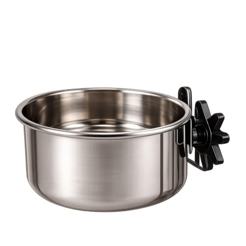 Image of Pets Empire Best Stainless Steel Birds Coop Cup Feeder Bowl (300 ML Pack of 4, coop)
