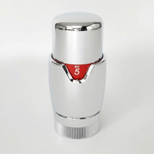 Cabezal Válvula TRV Termostático Cromado Repuesto M30 x 1,5 | Universal y Compatible con Diferentes Fabricantes | Termostato para Radiador Ajustable