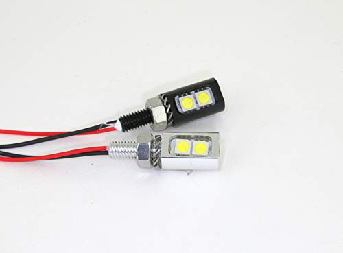 Lámpara LED Panel Instrumentos 12V DC Base Plata Luz Fría miniatura 1