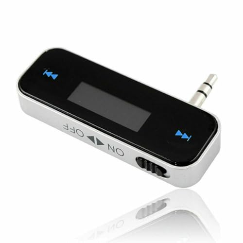Western Gadgetยฎ Wireless FM Transmitter with 3.5mm Jack & LCD Display | Hands-Free Car Kit MP3 Music Player Adapter | Rechargeable HiFi Stereo Audio Plug for Smartphones | Full Frequency 87โ108.5MHz