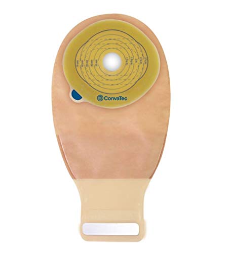 ConvaTecEsteem + One-Piece Drainable Cut-to-Fit Pouch w/ InvisiClose®, Filter, Modified Stomahesive®, one-sided comfort panel 12" Opaque, 2 2/5" by 2 3/4" (60/70mm)