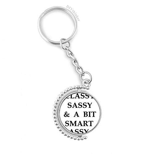 Porte-clé rotatif intelligent et original de style Sassy design multicolore 3 cm x 9 cm