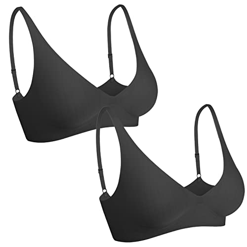Orbescl Soutien Gorge sans Armatures Classique sous-vêtement Haute élasticité Push up Bra Confortable Soutien Gorge de Sommeil Respirant Bralette Jelly GlueBrassière Cover