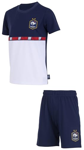 FFF Ensemble Maillot Short Collection Officielle Equipe de France de Football - 10 Ans