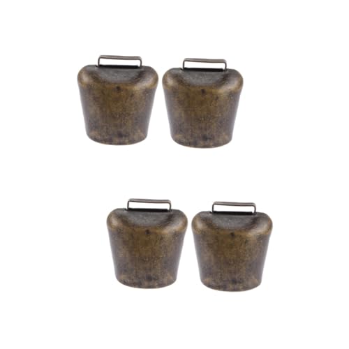 CIYODO 2sets Cattle Bells Livestock Collar Ornaments Farming Accessories Grazing Supplies Stylish Pet Collar Decorations 2pcs*2