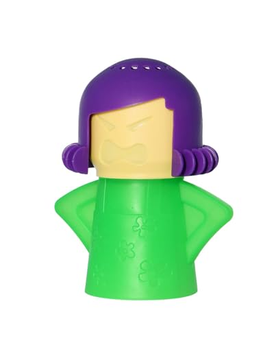 Angry Mama Microwave Cleaner - Microwave Steam Cleaner for Inside Steam Disinfects with Vinegar/Water(Green)