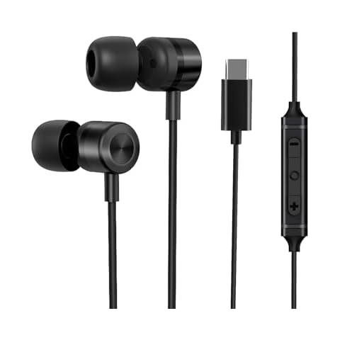 MORMOQUE EP-06 USB Type C Earbuds in-Ear Wired Earphones,Built-in HD Microphone Magnetic Headphones, Clear Sound Quality bass Noise Cancelling Ear Buds Cover