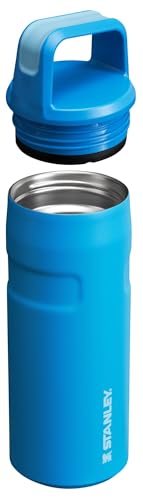 Image of Stanley IceFlow Cap and Carry Water Bottle | Wide Mouth Twist Lid | Lightweight & Leakproof for Travel & Sports | Insulated Stainless Steel | BPA-Free