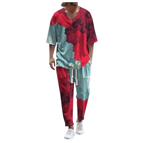 Survêtement multicolore homme arc-en-ciel ensemble 2 pièces