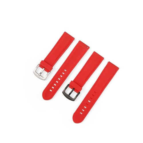 [Boyohui] VRrvoh 18mm 20mm 22mm 24mm X|[cXgbv Y fB[X poh o[Xgbv XeXX`[obN(Red,Width18mm)