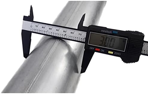 1x 3" OD 1.5 FT Long Straight Exhaust Piping Tubing Tube Pipe Galvanized Steel
