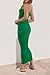 PRETTYGARDEN Women Sleeveless Long Tube Dress Sexy Strapless Y2K Beach Bodycon Maxi Dress (Green,Small)