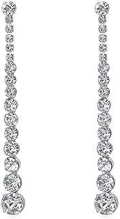 Dangly Earrings Drop Earrings Long Earrings Dangle Statement Chain Earrings Rhinestone Crystal Earrings for Women Bridal Wedding Party