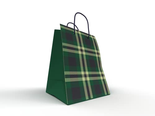 Shopper - Bolsas de regalo de Navidad, bolsas de regalo de Navidad, bolsas de papel para fiestas, bolsa usomano con asa para fiestas de Navidad, cumpleaños, fiestas de té, bodas y fiestas Cover