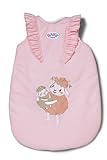 BABY born Puppenschlafsack - Rosa Schlafsack mit Rüschen & Klettverschluss - Hochwertiges Puppenzubehör - Geeignet für alle 36 cm & 43 cm Puppen