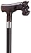 Bull Dog Head Derby Black Maple Cane, Brown Handle  -Affordable Gift! Item #DHAR-9140200
