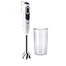 Braun Minipimer 3 Vario MQ3100WH Smoothie - Batidora de Mano de 750W con Brazo de Metal, 11 Velocidades, Protección Antisalpicaduras, Powerbell Plus, Vaso Medidor de 600 ml, Color Blanco