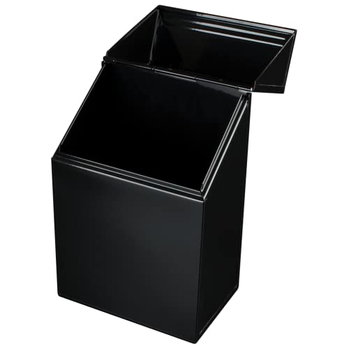Valiant Aufbewahrungsbox für Feueranzünder, Metallbehälter mit Klappdeckel, Schwarz
