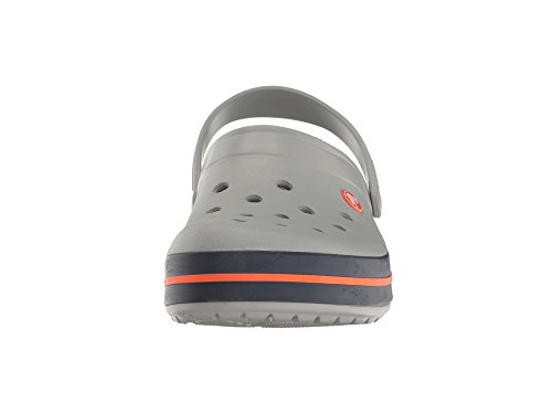 Image of Crocs Unisex-Adult Crocband Clog, Light Grey /Navy, 7 US' Women