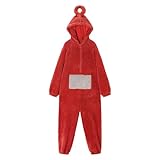 [YAYAMIYA] 着ぐるみパジャマ ルームウェア 連体パジャマ 寝間着 きぐるみ ふわふわホームウェア 着ぐるみ コスプレ かわいい外観 4色展開 カップルコーデ 大人用 男女兼用 部屋着 寒さ対策(L, 赤)